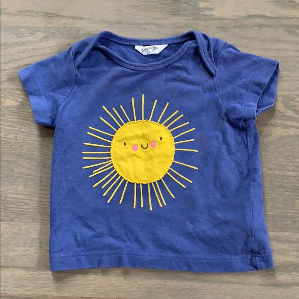 Baby Boden 3-6 month sunshine appliqué tee